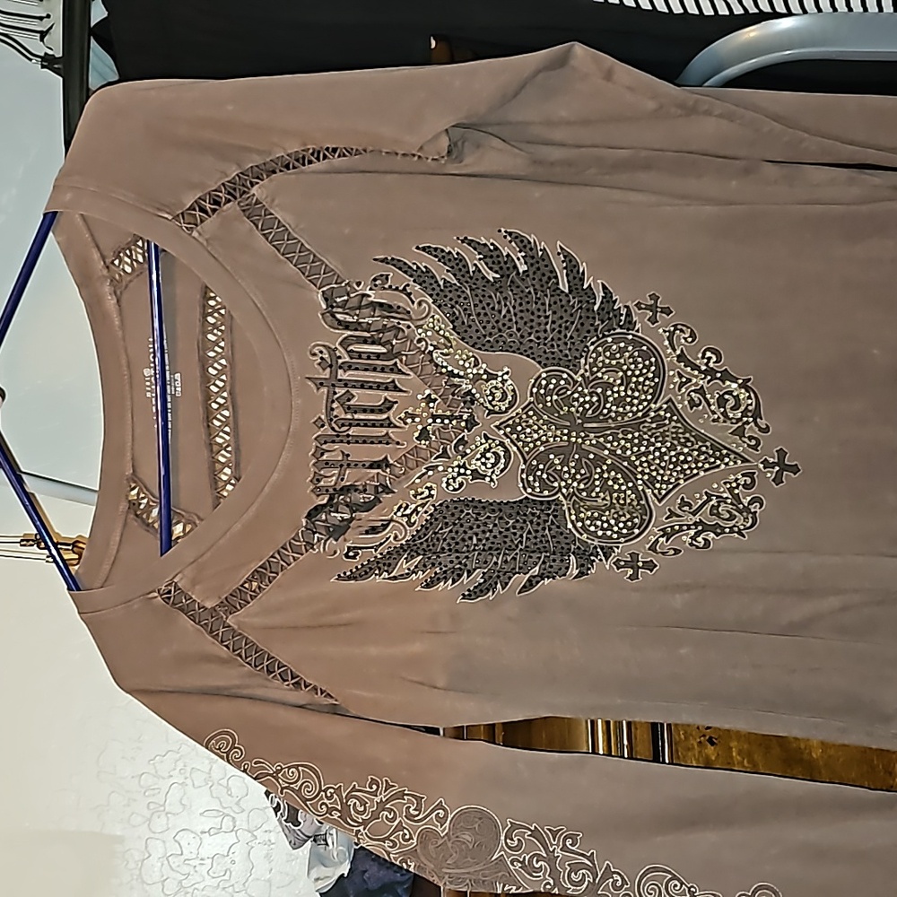NWT Women's Affliction long sleeved top size xl